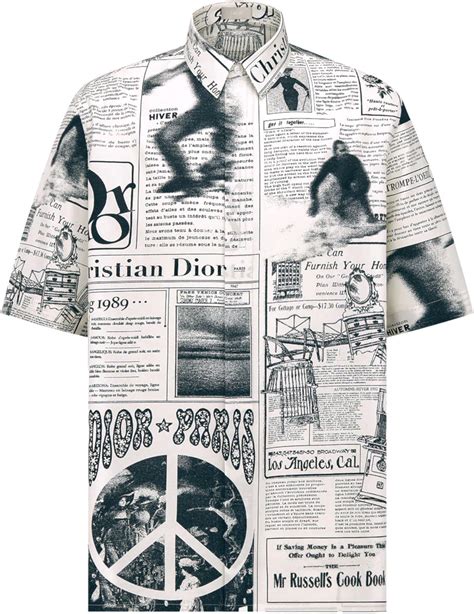 christian dior newspaper shirt|Dior t shirt price in south africa.